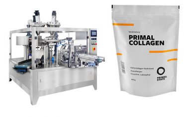 ເຄື່ອງຫຸ້ມຫໍ່ຝຸ່ນອັດຕະໂນມັດສໍາລັບຖົງ doy ມີ zipper