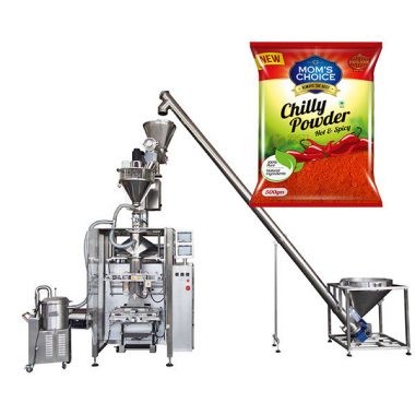 vffs bagger ເຄື່ອງຫຸ້ມຫໍ່ທີ່ມີ filler auger ສໍາລັບ paprika ແລະຜົງອາຫານຄີມ