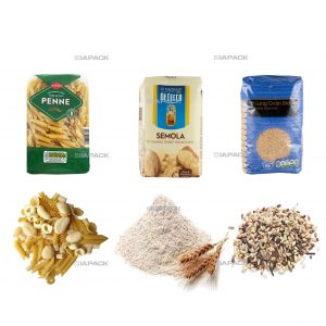 ຖົງລຸ່ມຮາບພຽງອັດຕະໂນມັດກອບເປັນຈໍານວນການຫຸ້ມຫໍ່ຕິດສະຫຼາກສໍາລັບເມັດພືດ