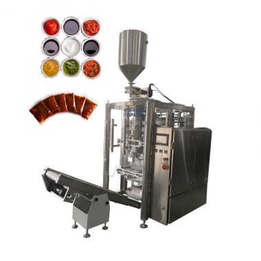 Automatic vertical bag forming filling sealing packaging machine for sauce